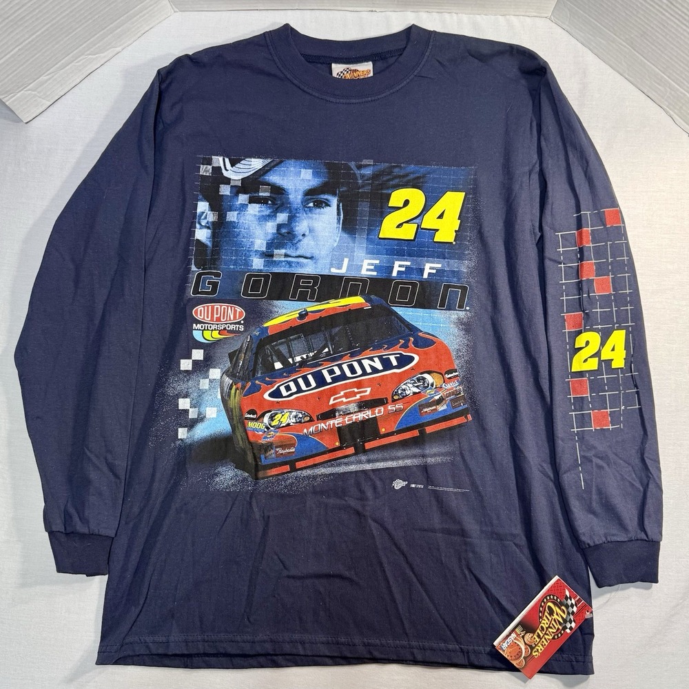 Winners Circle Shirt Adult L Jeff Gordon 24 Dupont Racing Long Sleeve Vintage